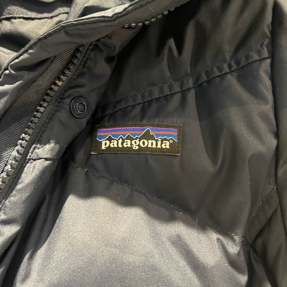 $229 Patagonia real Down 600 fill With It ski puffer jacket Sunken Blue Small - Picture 10 of 16